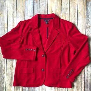 Tommy Hilfiger Red Blazer w/Graphite Buttons XL